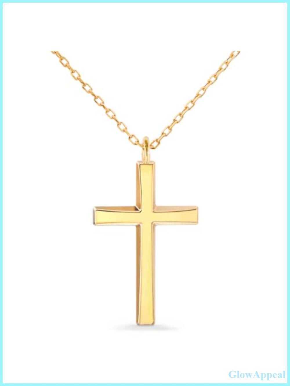 Gold Plated Cross Necklace for Women Adjustable 18-20" Pendant Necklace